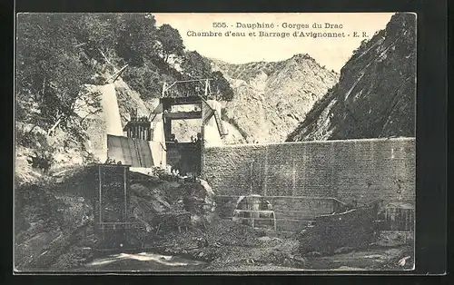 AK Quet-en-Beaumont, Chambre d'eau et Barrage d'Avignonnet