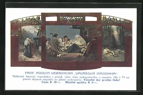 Künstler-AK Adolf Liebscher: Valasska Madonna