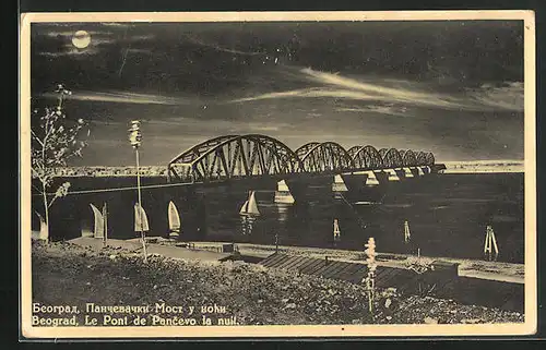 AK Beograd, Le Pont de Pancevo la nuit