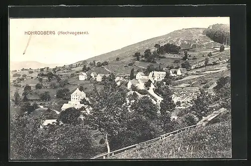 AK Hohrodberg in den Hochvogesen, Ortsansicht aus der Vogelschau