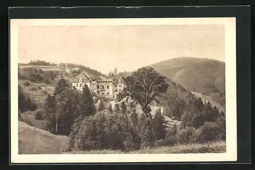 AK Bad Teplitz, Blick zum Sanatorium