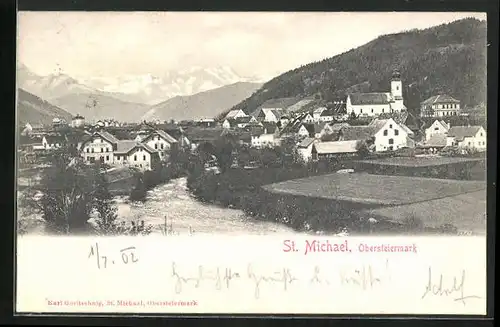 AK St. Michael, Gesamtansicht aus der Vogelschau