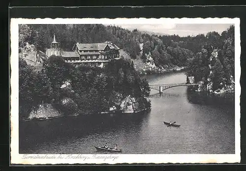 AK Hirschberg, Blick zur Turmsteinbaude im Riesengebirge