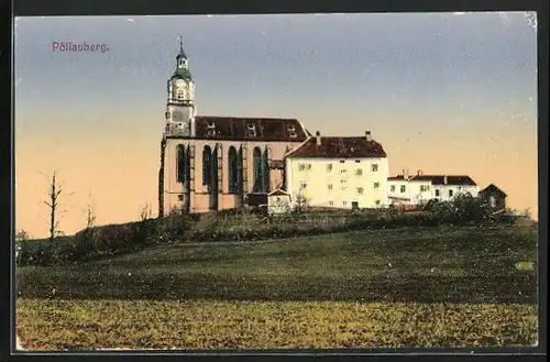 AK Pöllauberg, Blick zur Wallfahrtskirche