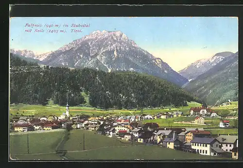 AK Fulpmes im Stubaital, Ortsansicht mit Saile