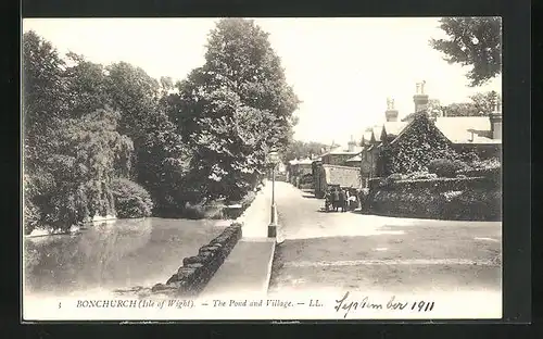 AK Bonchurch Isle of Wight, the Pond and Village