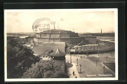 AK Dortmund, Blick auf die Westfalenhalle