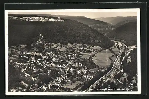 AK Bad Liebenzell, Fliegeraufnahme der gesamten Stadt