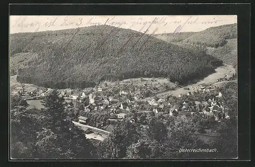 AK Unterreichenbach, Generlansicht der Ortschaft
