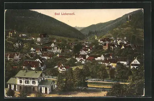 AK Bad Liebenzell, Blick über die Wohnhäuser im Tal