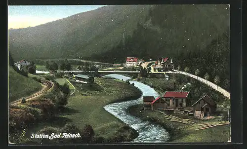 AK Bad Teinach, Holzproduktion am Flussufer