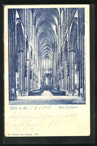 AK Köln a. Rhein, Dom, Innenansicht mit dem Altar