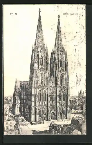 AK Köln a. Rhein, Dom, die Türme auf der Westseite