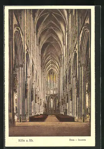 AK Köln a. Rhein, Dom, Innenansicht mit dem Altar