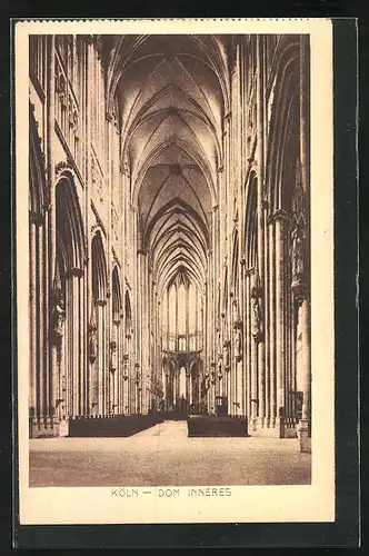 AK Köln a. Rhein, Dom, Inneres mit dem Altar am Chor