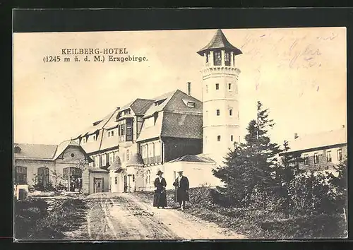 AK Keilberg, Passanten vor dem Keilberg-Hotel