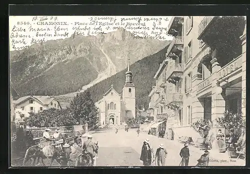 AK Chamonix, Place de l`Eglise et le Brevent