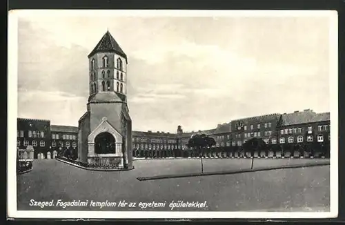 AK Szeged, Fogadalmi templom ter az egyetemi epületekkel