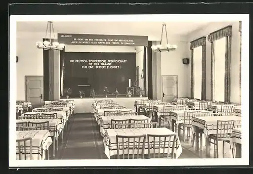 AK Saalburg /Saale, Feriendienst der Gewerkschaften, FDGB-Erholungsheim, Hermann Schlimme, Kulturraum