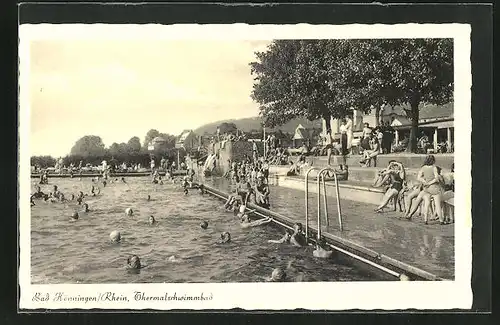 AK Bad Hönningen /Rhein, Badegäste im Thermalschwimmbad