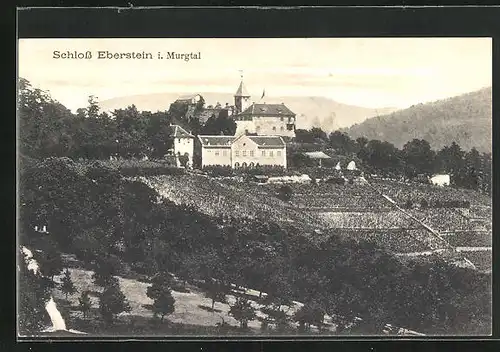 AK Eberstein i. Murgtal, Blick zum Schloss