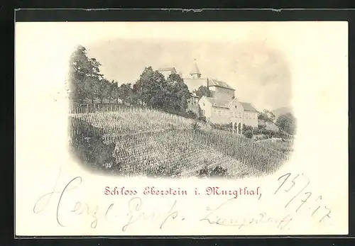 AK Eberstein i. Murgtal, Blick zum Schloss