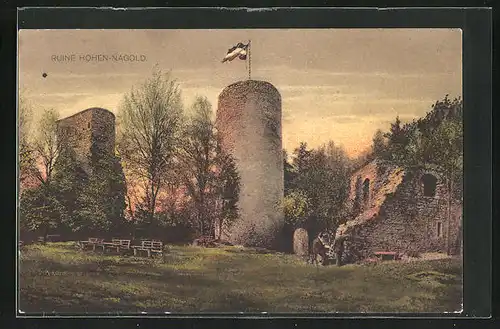 AK Hohen-Nagold, Partie an der Ruine