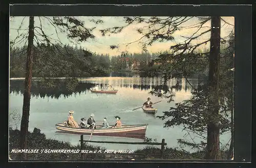 AK Mummelsee i. Schwarzwald, Partie mit Ruderboote