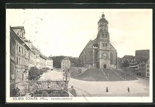 AK Schwäb. Hall, Blick zur Michaeliskirche