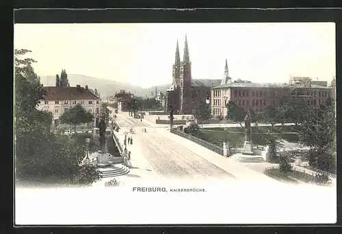 AK Freiburg, Partie mit Kaiserbrücke
