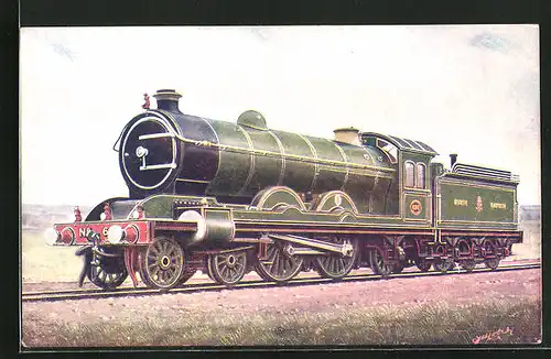 Künstler-AK North Eastern Railway, Atlantic type Express Engine No 696, englische Eisenbahn