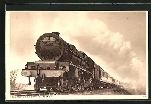 AK The Merseyside Express L.M.S. No. 6212, englische Eisenbahn