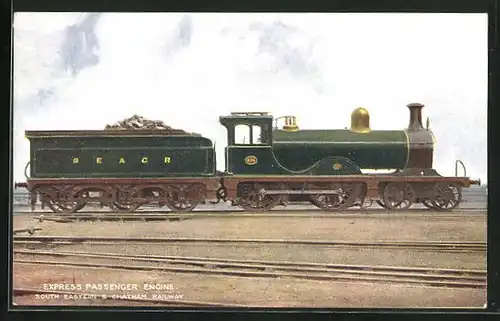 Künstler-AK Express Passenger Engine, South Eatern & Chatham Railway