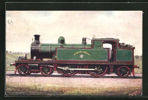 Künstler-AK L.T. & S.R. Tank Locomotive, Stepney Green, englische Eisenbahn