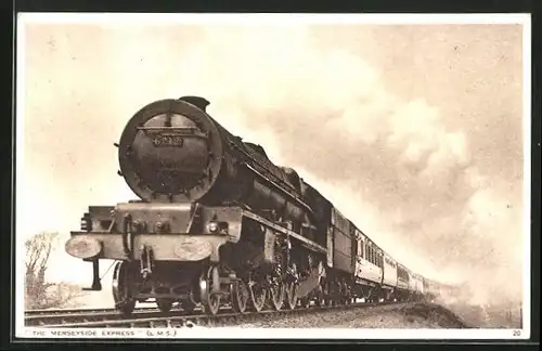 AK The Merseyside Express L.M.S., englische Eisenbahn