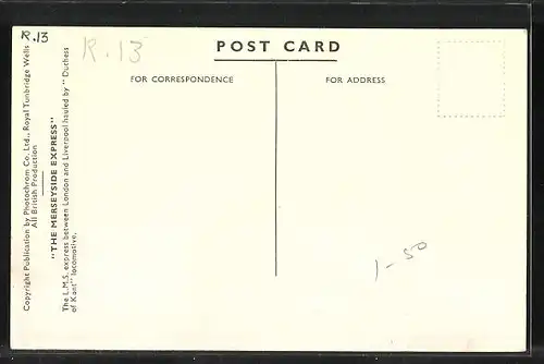 AK The Merseyside Express L.M.S., englische Eisenbahn