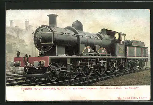 AK French-Built Express G.W. Railway, four coupled Bogie La France No. 102