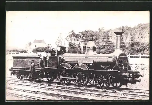 AK Long Boiler Locomotive Edward Pease No. 114, englische Eisenbahn