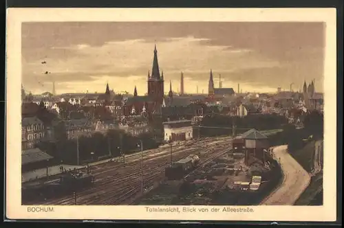 AK Bochum, Blick von der Alleestrasse