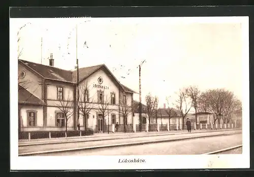 AK Lökösháza, am Bahnhof