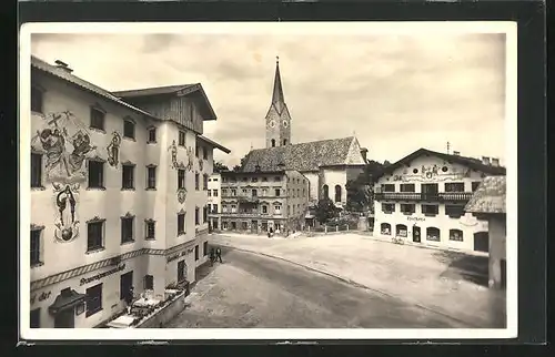 AK Holzkirchen, Marktplatz mit Gasthof Alte Post