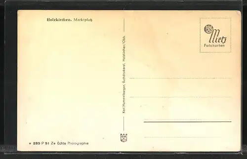 AK Holzkirchen, Marktplatz mit Gasthof Alte Post