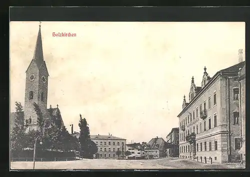 AK Holzkirchen / Obb., Stadtplatz mit Gasthof