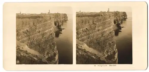 Stereo-Fotografie NPG, Ansicht Helgoland, Blick vom Oberland auf den Leuchtturm