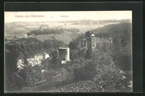 AK Montjoie, Schloss aus der Vogelschau