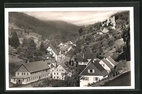 AK Berneck / Schwarzwald, Ortsansicht aus der Vogelschau