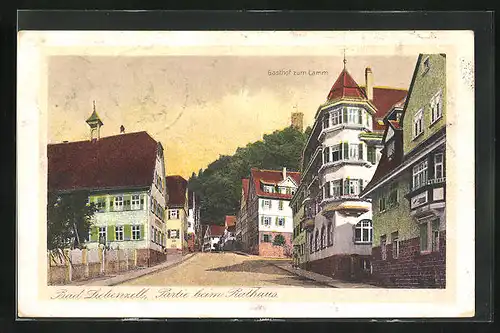AK Bad Liebenzell, Gasthof zum Lamm und Rathaus