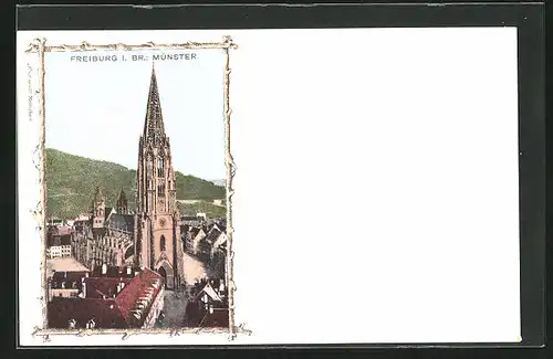 AK Freiburg i. Br., Blick auf Münster