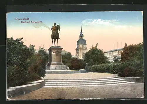 AK Darmstadt, Denkmal Ludwig IV