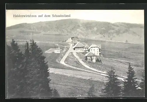 AK Schauinsland, Ortsansicht mit Gasthof Haldenwirtshaus